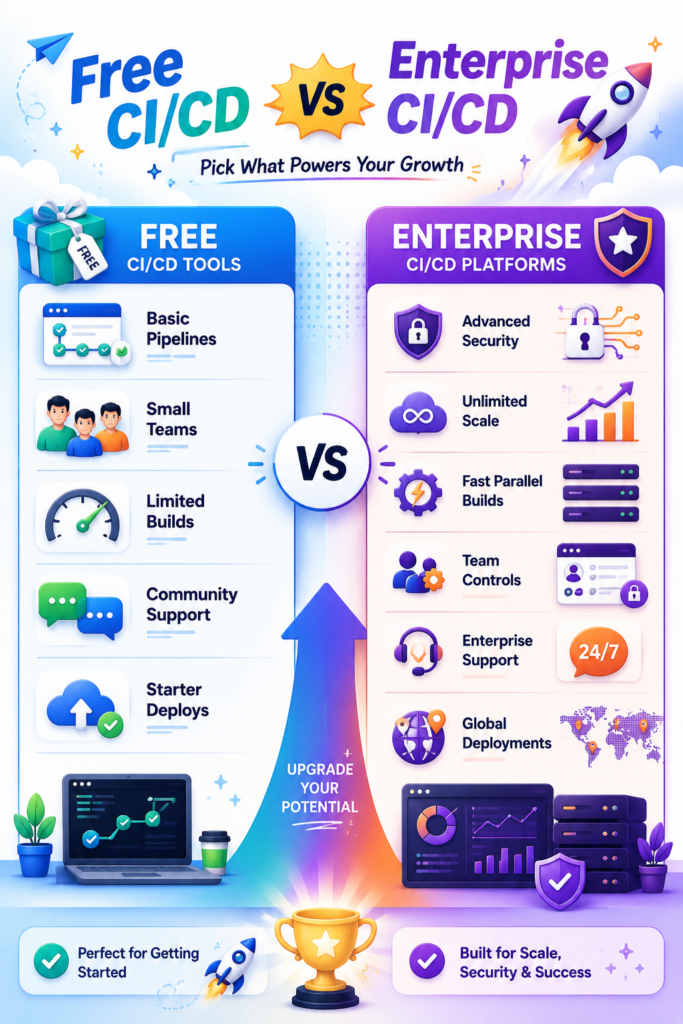 free-ci-cd-tools-vs-enterprise-ci-cd-platforms
